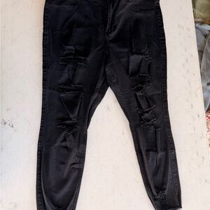 Hollister Black Distressed Skinny Jeans